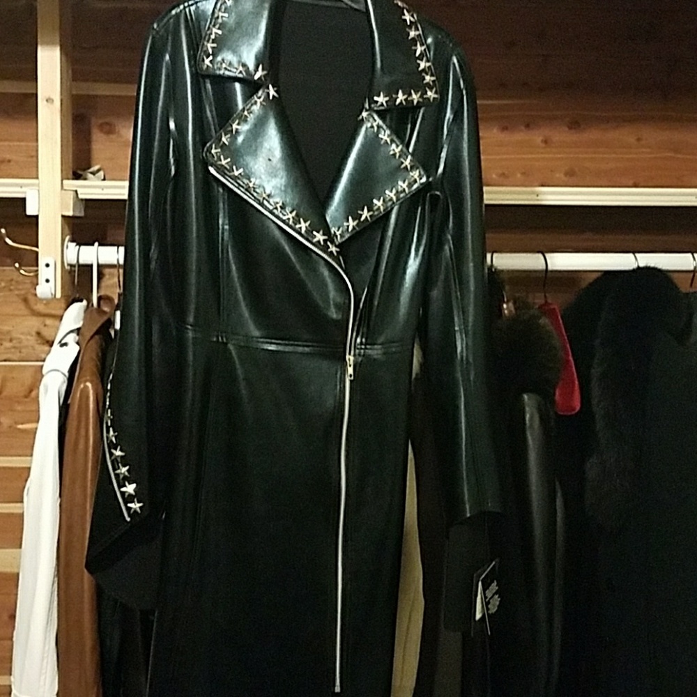 Black with stars coat
